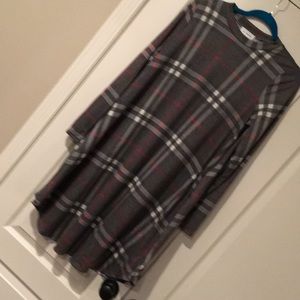 Large nwot plaid tunic dress with pockets